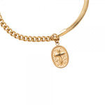 Cross & Snake Edelstahl Armband 14 K vergoldet