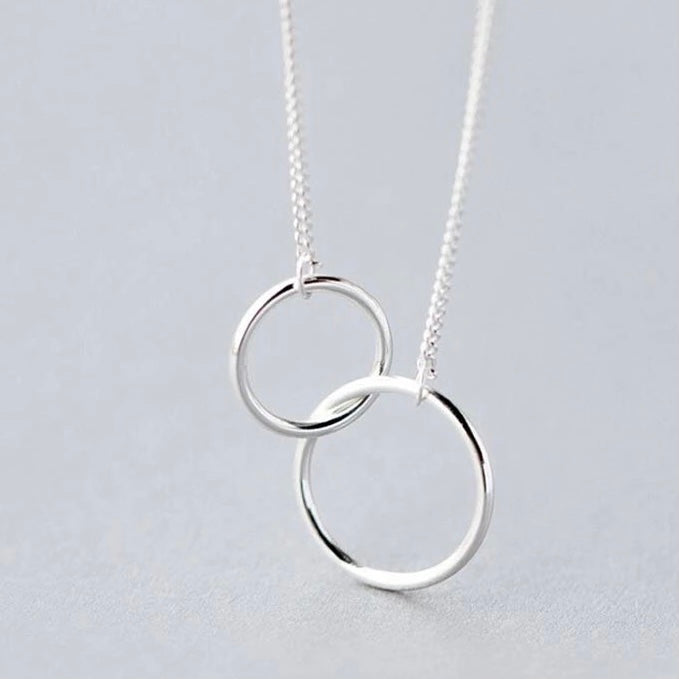 Halskette mit zwei Ringen 925 Sterling Silver