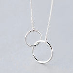 Halskette mit zwei Ringen 925 Sterling Silver