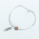 Feder Armband 925 Sterling Silver