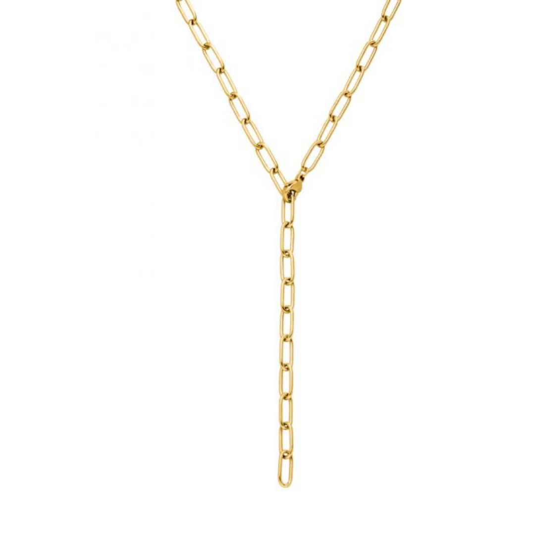 Halskette Grobgliedrig Edelstahl – Plated Edkaloha K 14 Gold