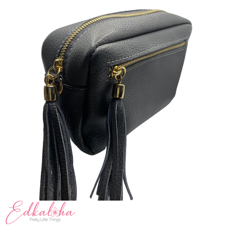 Ledertasche mit Lederquasten Made in Italy