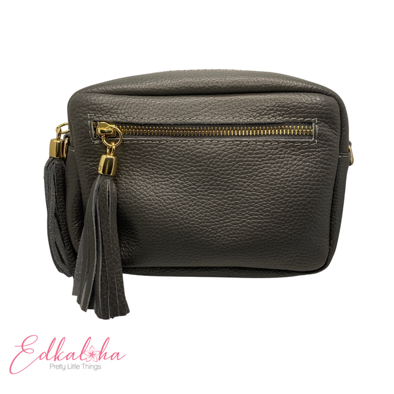 Ledertasche mit Lederquasten Made in Italy