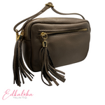 Ledertasche mit Lederquasten Made in Italy